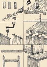 столярные соединения на шкантах и шипах